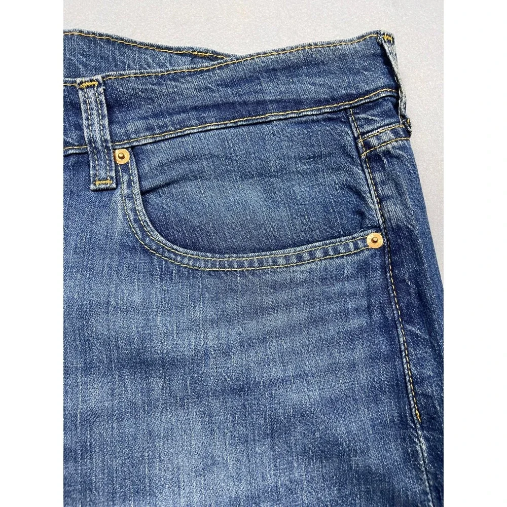 Levis Premium 502 Taper Mens Jeans 44x30 Blue Eco Ease Denim Pants 596840150